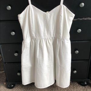Dayton K White Seersucker Dress Sz Large
